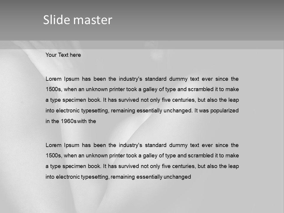 Room Flat Furniture PowerPoint Template