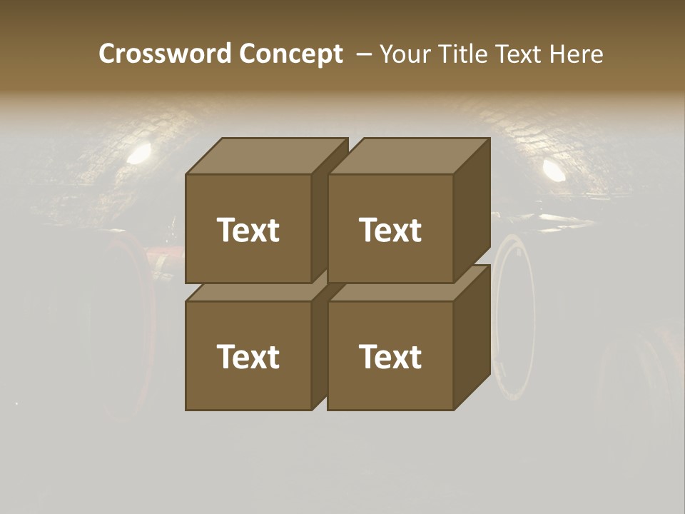 A Wine Cellar Filled With Lots Of Barrels PowerPoint Template