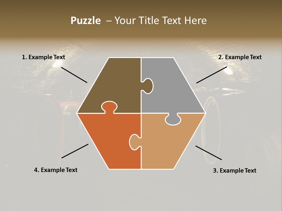 A Wine Cellar Filled With Lots Of Barrels PowerPoint Template