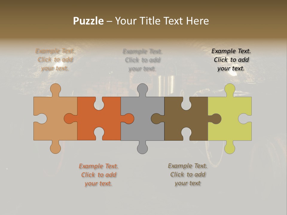 A Wine Cellar Filled With Lots Of Barrels PowerPoint Template