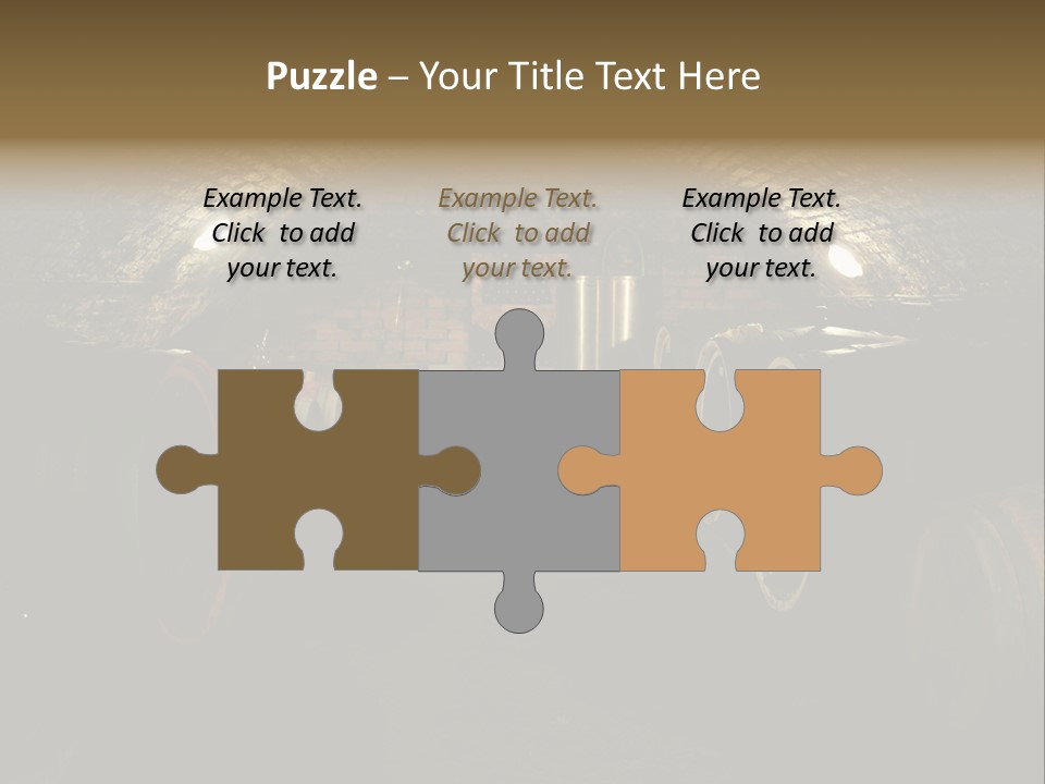 A Wine Cellar Filled With Lots Of Barrels PowerPoint Template