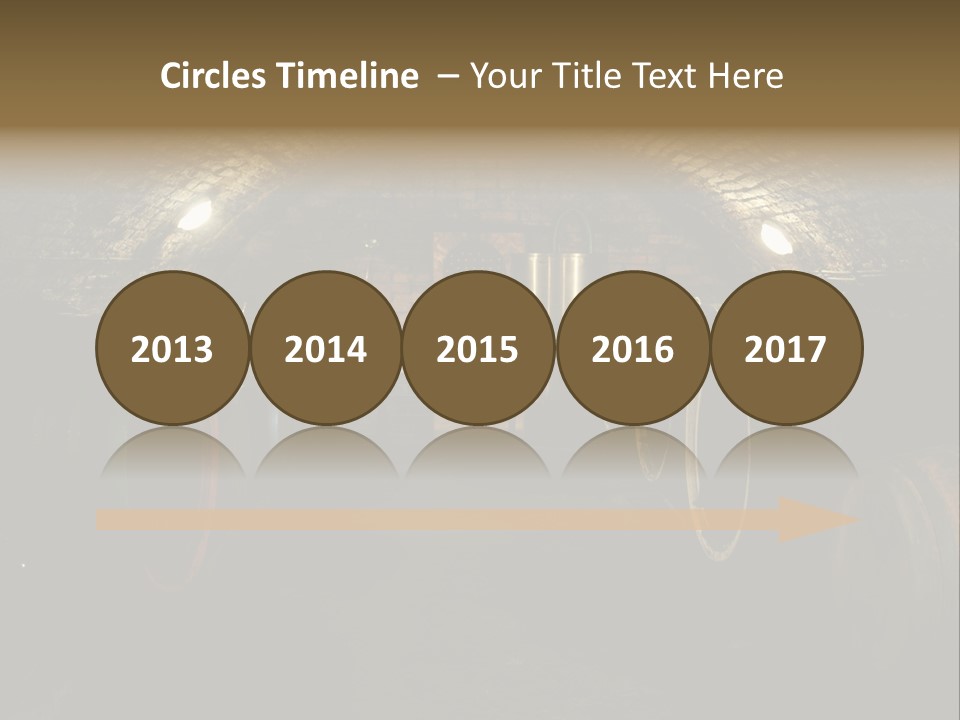 A Wine Cellar Filled With Lots Of Barrels PowerPoint Template