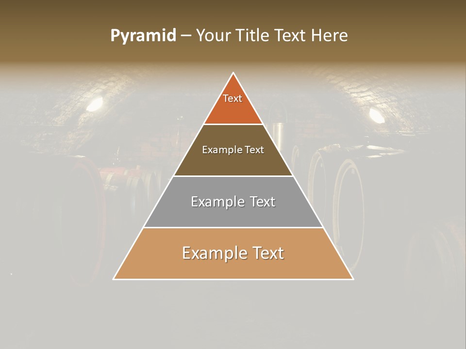 A Wine Cellar Filled With Lots Of Barrels PowerPoint Template