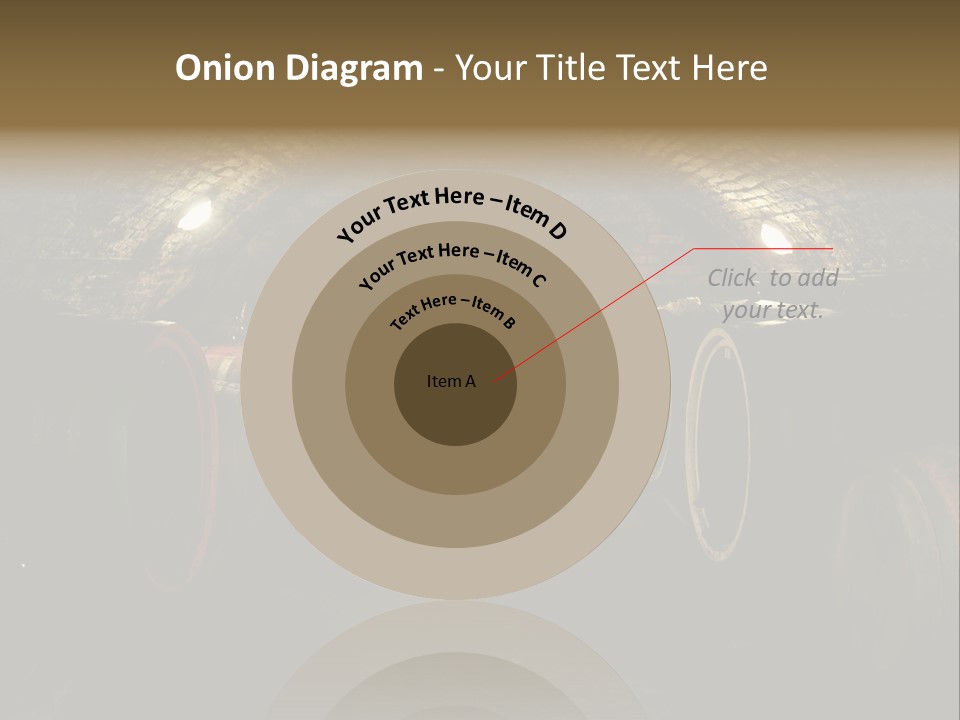 A Wine Cellar Filled With Lots Of Barrels PowerPoint Template