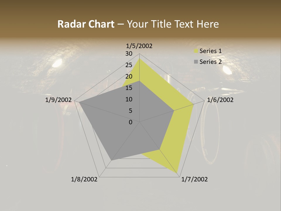 A Wine Cellar Filled With Lots Of Barrels PowerPoint Template