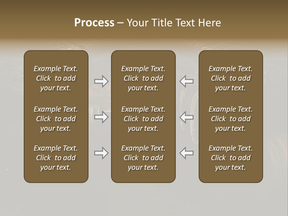 A Wine Cellar Filled With Lots Of Barrels PowerPoint Template