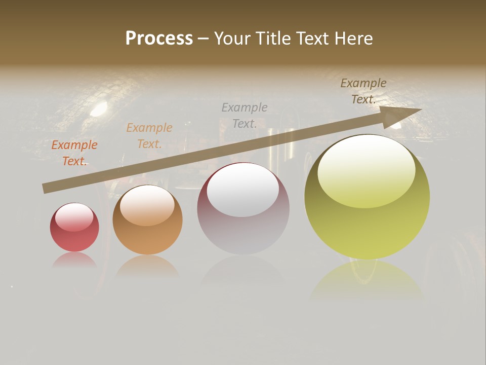 A Wine Cellar Filled With Lots Of Barrels PowerPoint Template