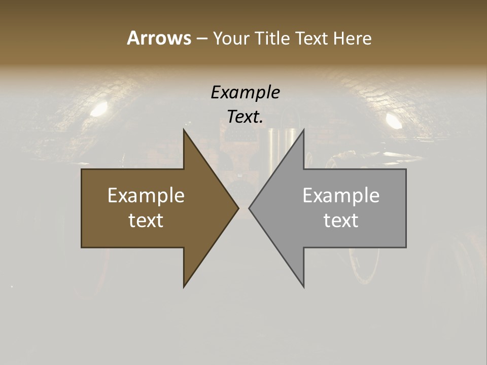 A Wine Cellar Filled With Lots Of Barrels PowerPoint Template