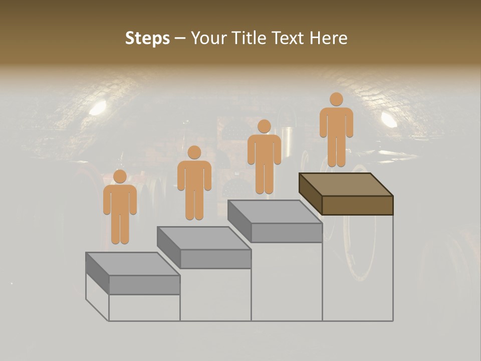 A Wine Cellar Filled With Lots Of Barrels PowerPoint Template