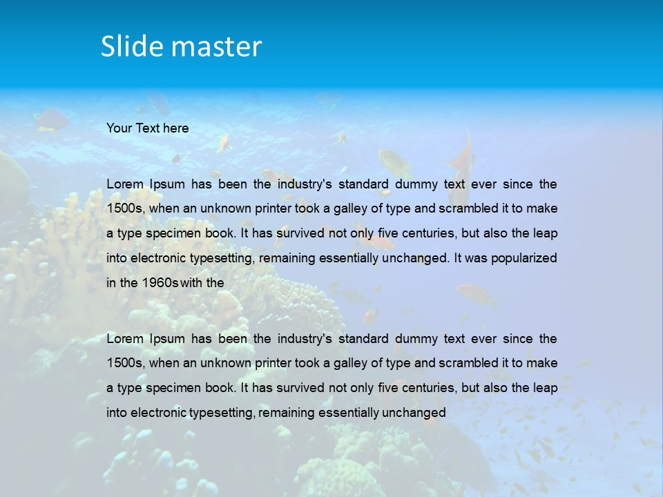 Coral Red Aquatic PowerPoint Template