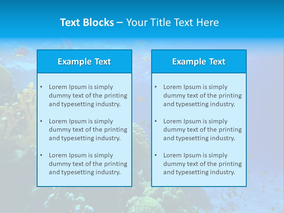 Coral Red Aquatic PowerPoint Template