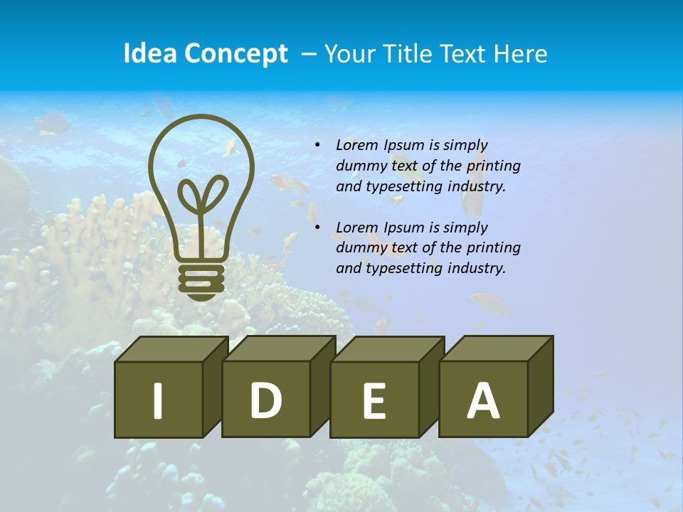 Coral Red Aquatic PowerPoint Template