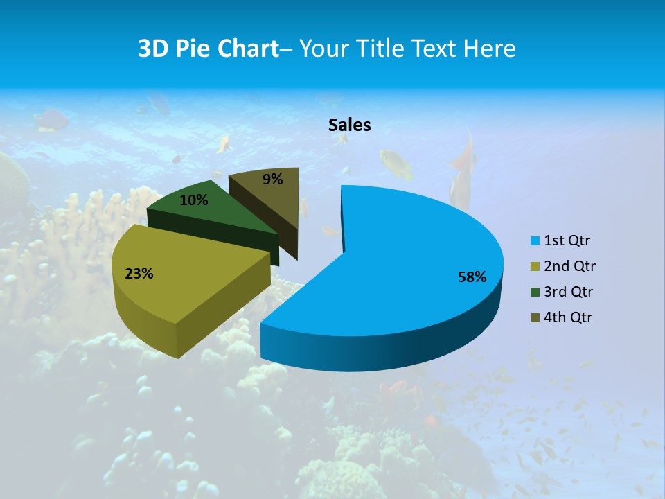 Coral Red Aquatic PowerPoint Template