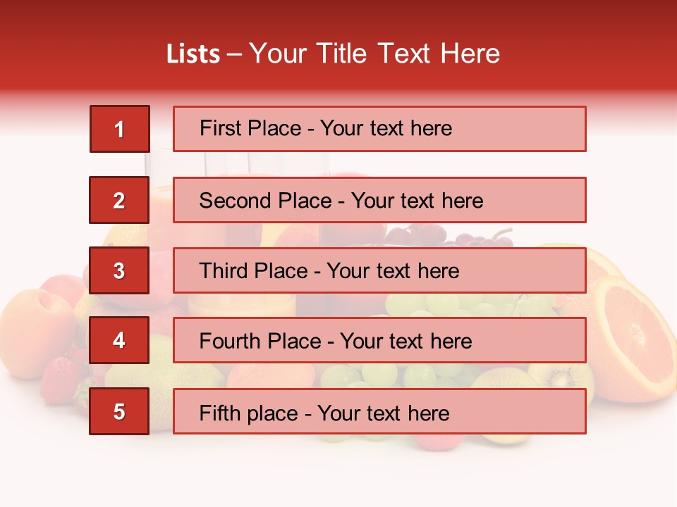 A Table Topped With Lots Of Different Types Of Fruit PowerPoint Template