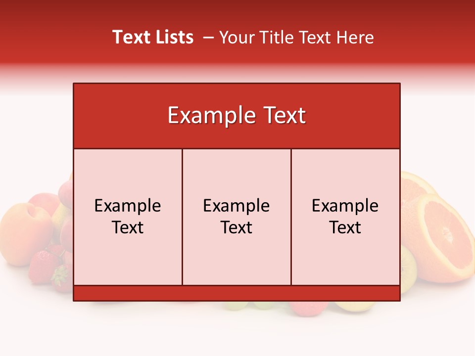 A Table Topped With Lots Of Different Types Of Fruit PowerPoint Template