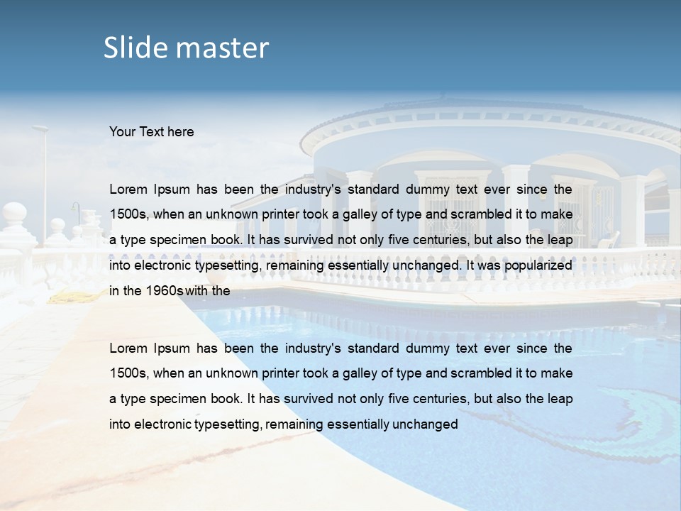 Swimming Sky Beautiful PowerPoint Template