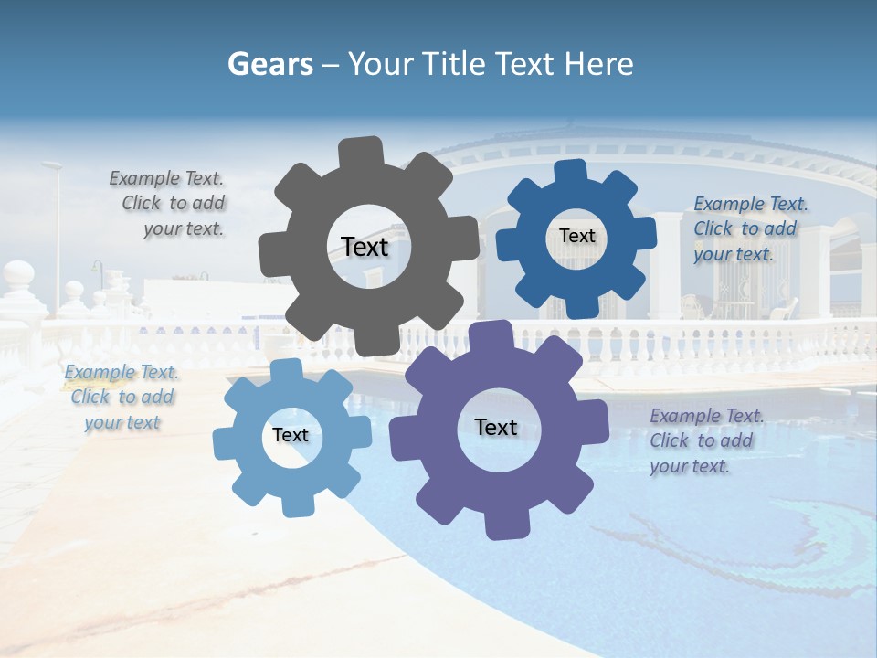 Swimming Sky Beautiful PowerPoint Template