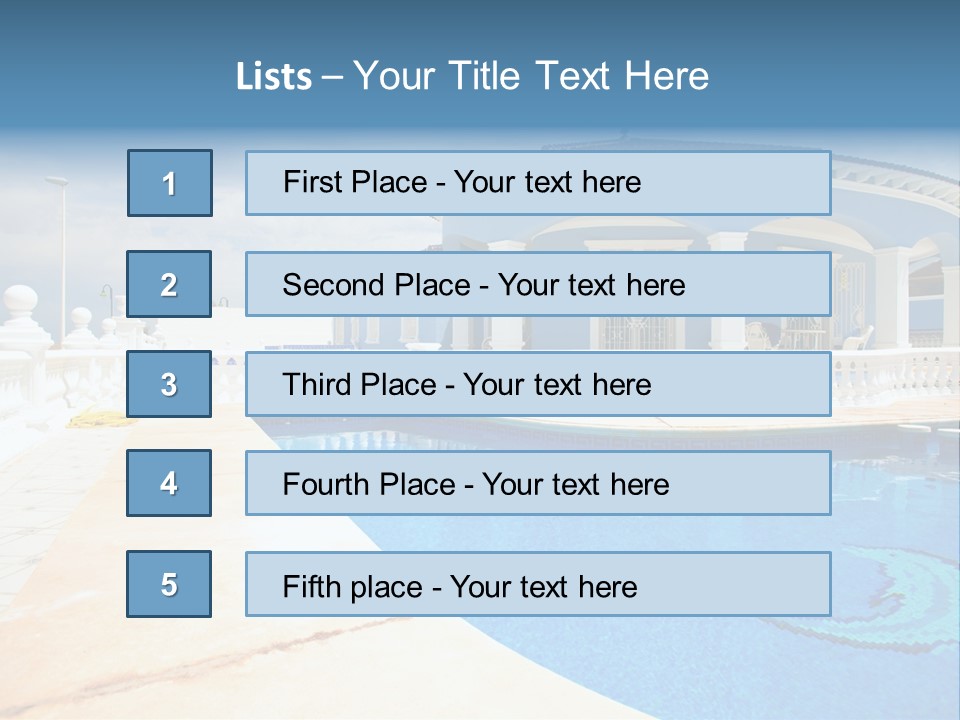 Swimming Sky Beautiful PowerPoint Template