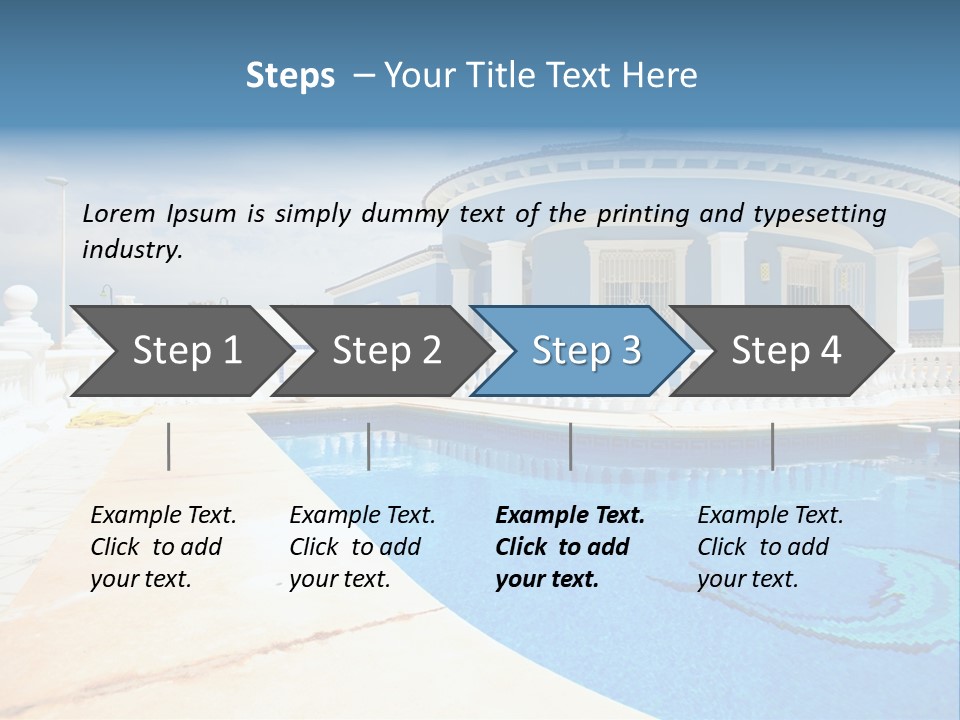 Swimming Sky Beautiful PowerPoint Template