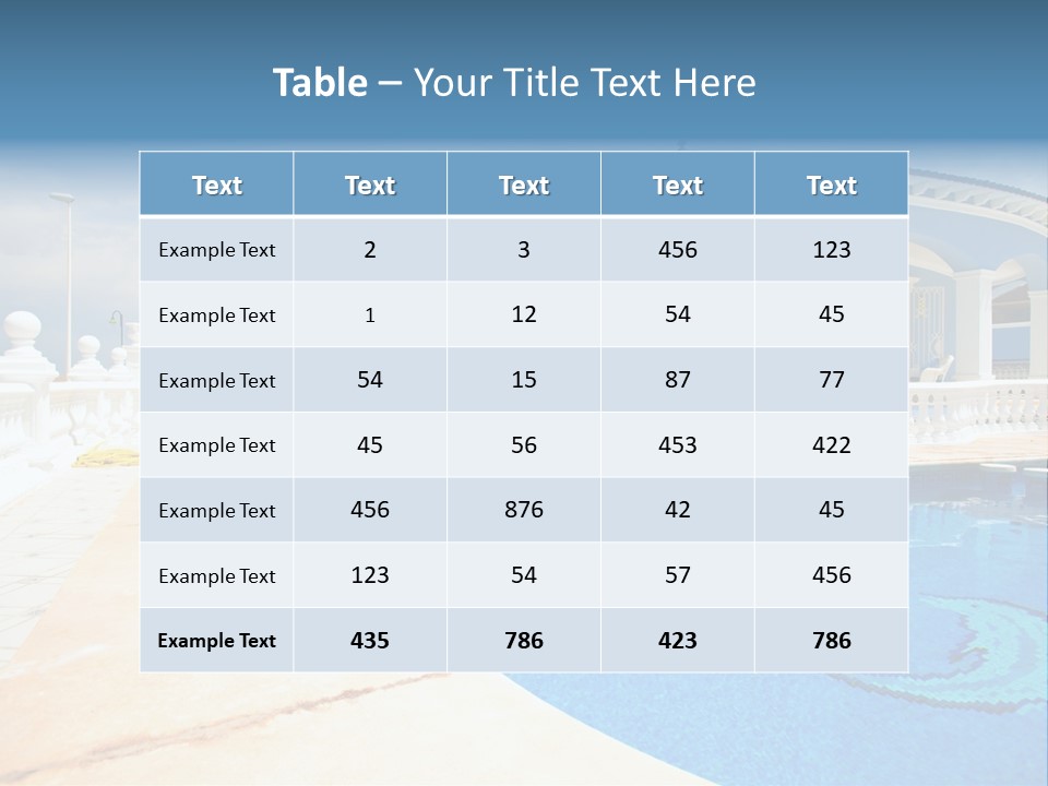 Swimming Sky Beautiful PowerPoint Template