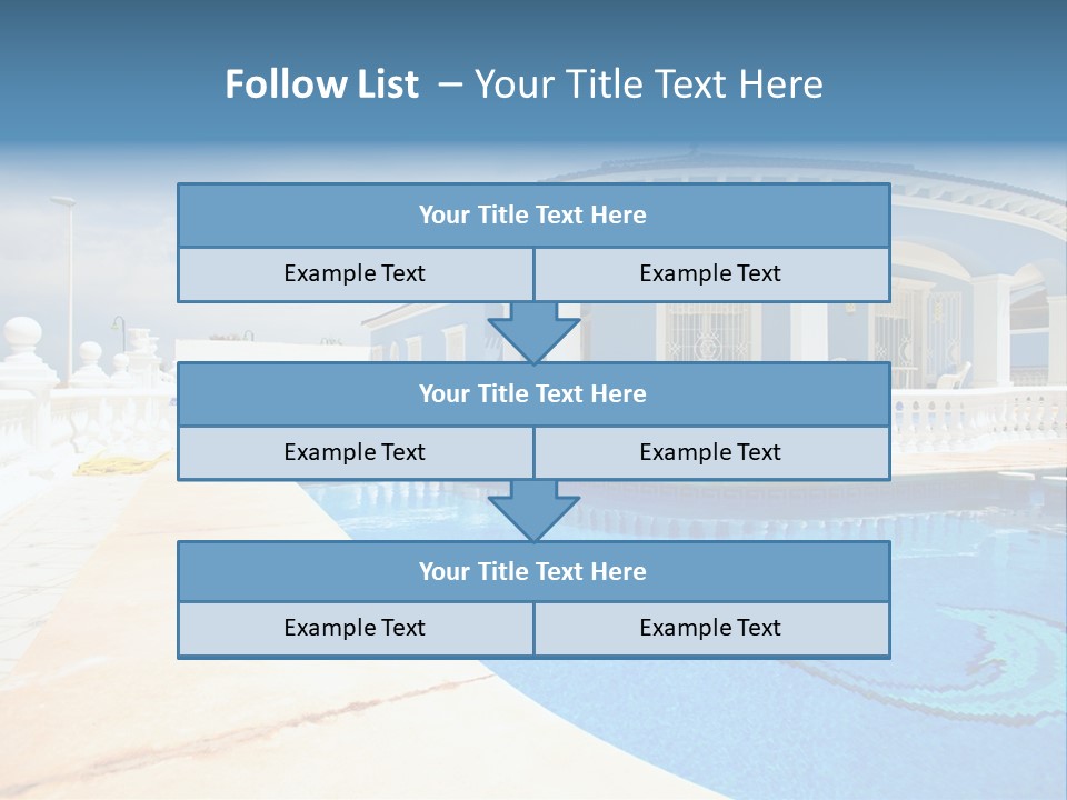 Swimming Sky Beautiful PowerPoint Template