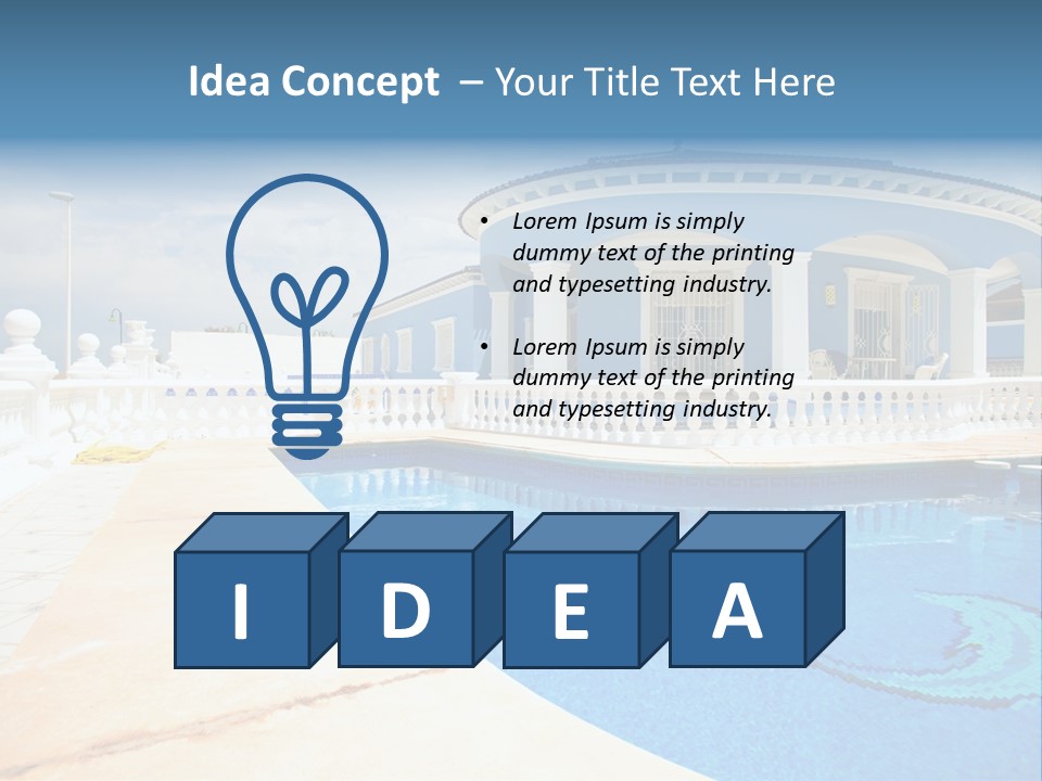 Swimming Sky Beautiful PowerPoint Template