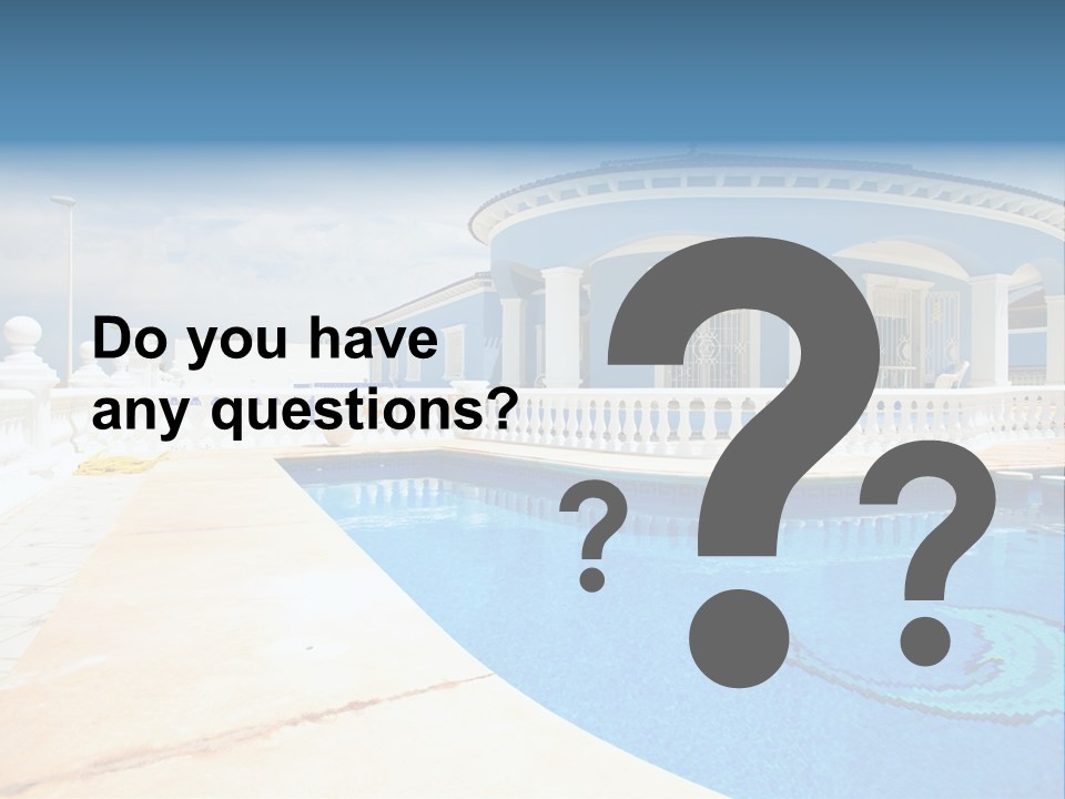 Swimming Sky Beautiful PowerPoint Template