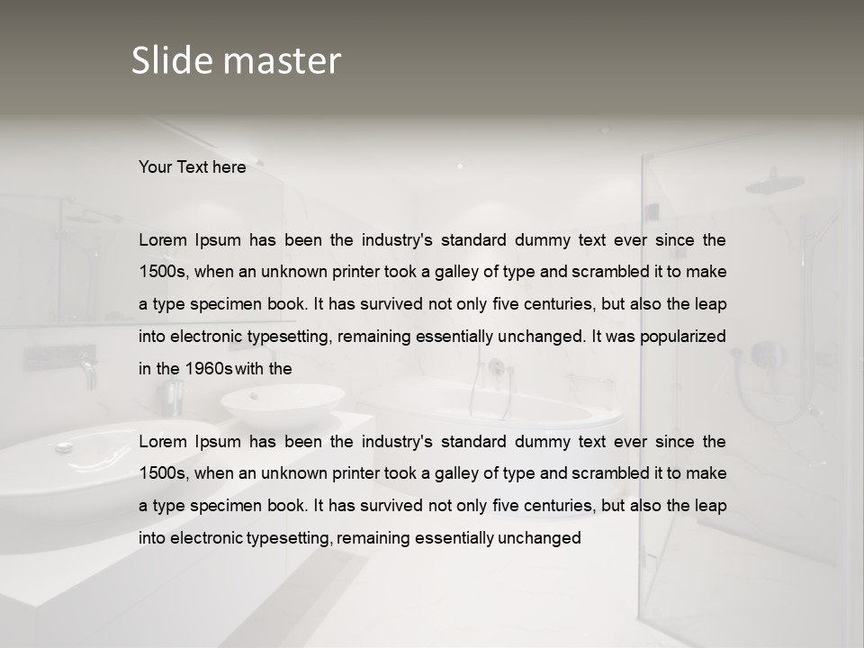 Room Flat Furniture PowerPoint Template