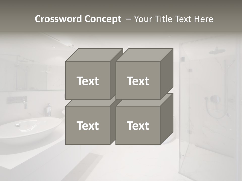 Room Flat Furniture PowerPoint Template