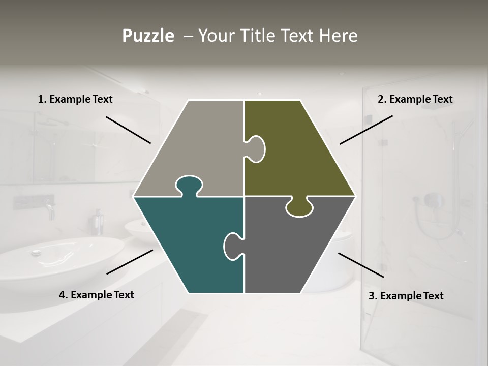 Room Flat Furniture PowerPoint Template