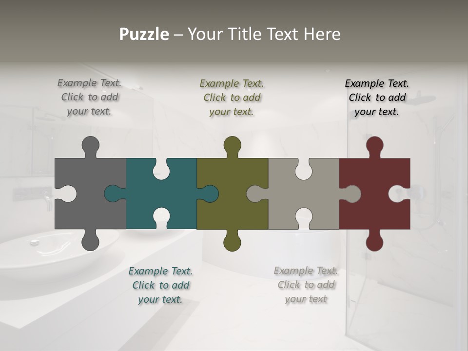 Room Flat Furniture PowerPoint Template