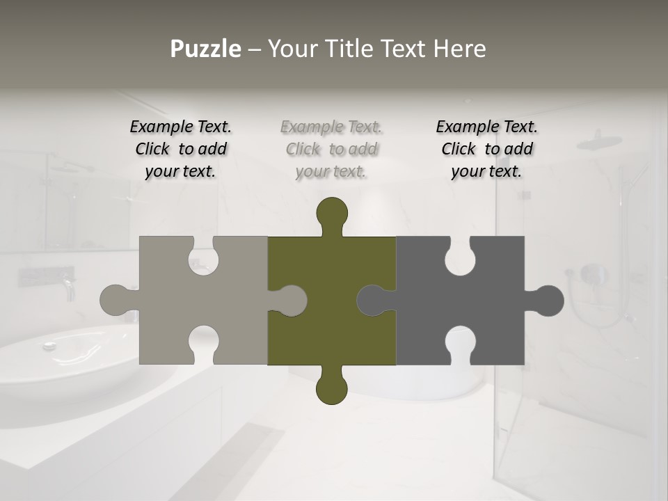 Room Flat Furniture PowerPoint Template