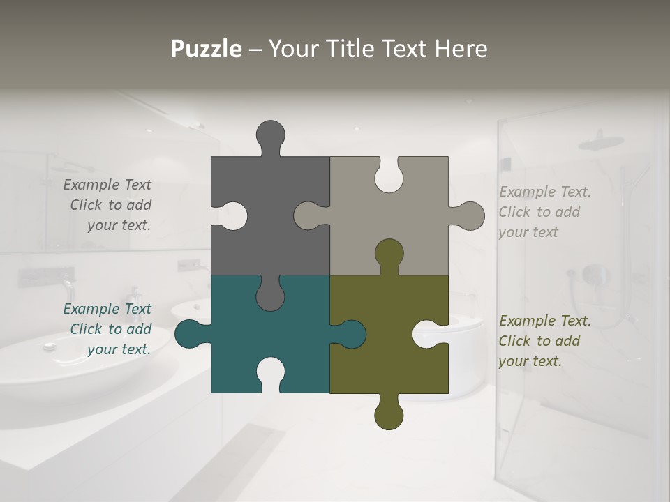 Room Flat Furniture PowerPoint Template