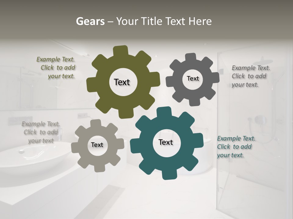 Room Flat Furniture PowerPoint Template