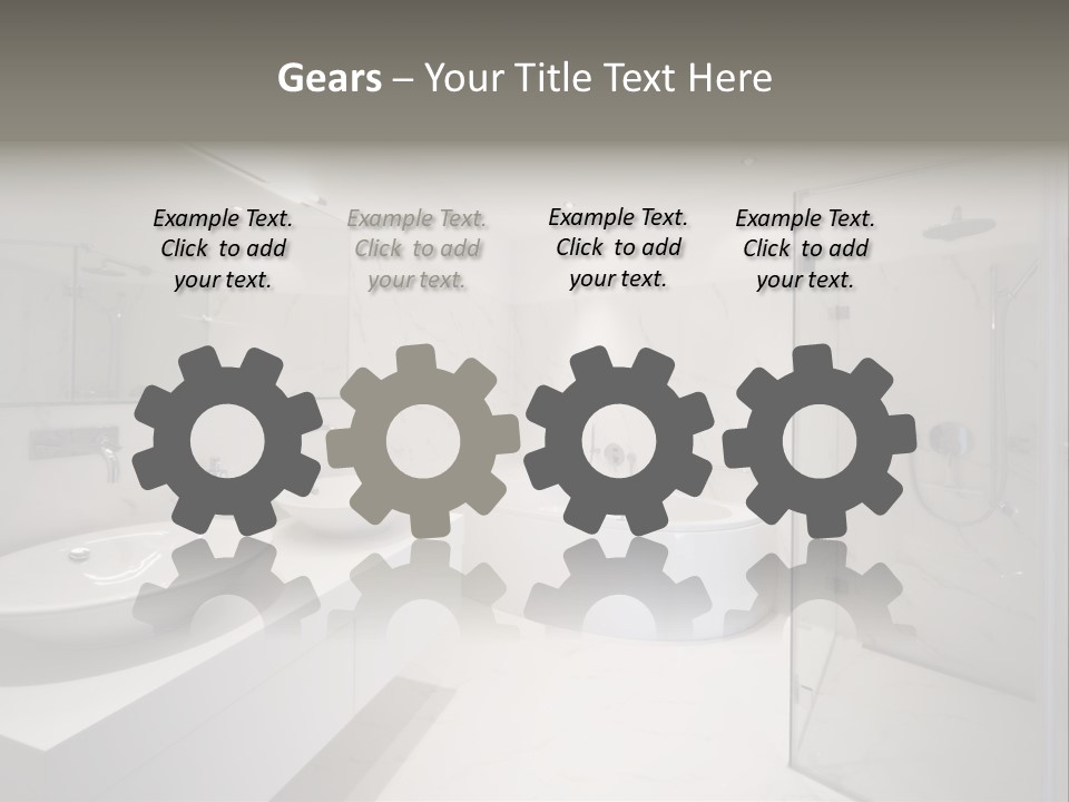 Room Flat Furniture PowerPoint Template