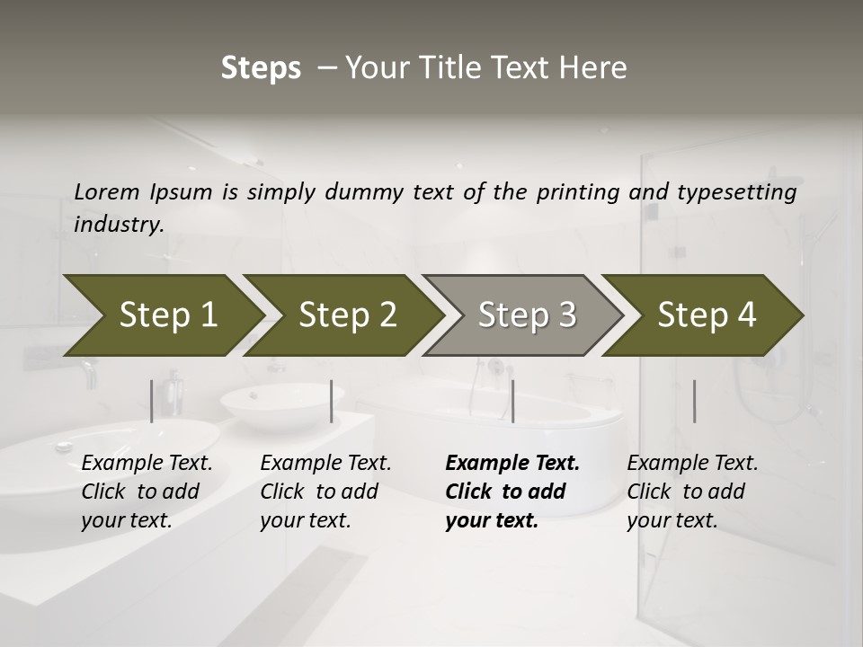 Room Flat Furniture PowerPoint Template