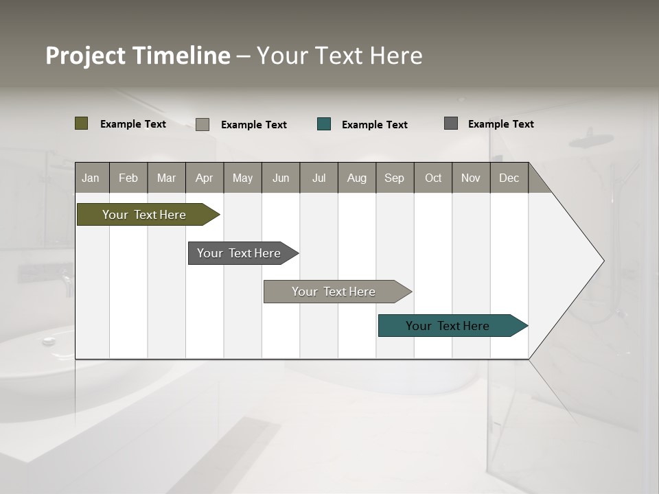 Room Flat Furniture PowerPoint Template
