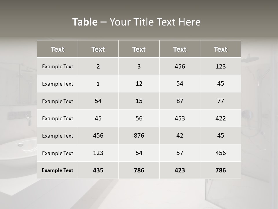 Room Flat Furniture PowerPoint Template