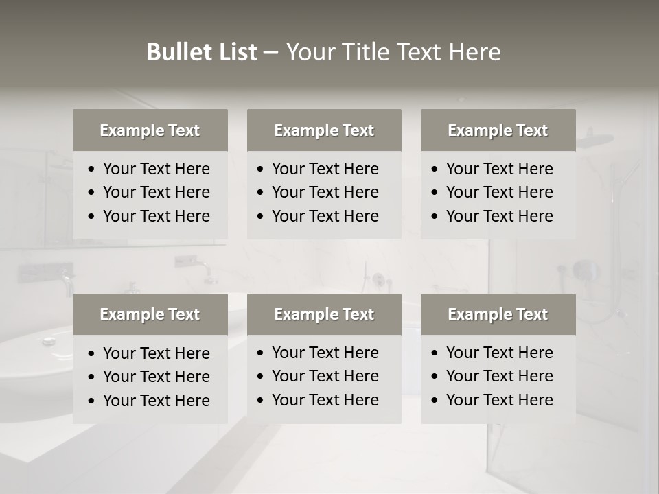 Room Flat Furniture PowerPoint Template