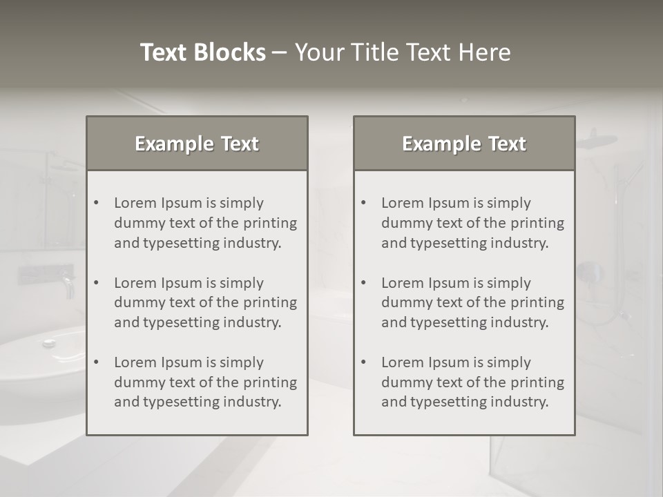 Room Flat Furniture PowerPoint Template