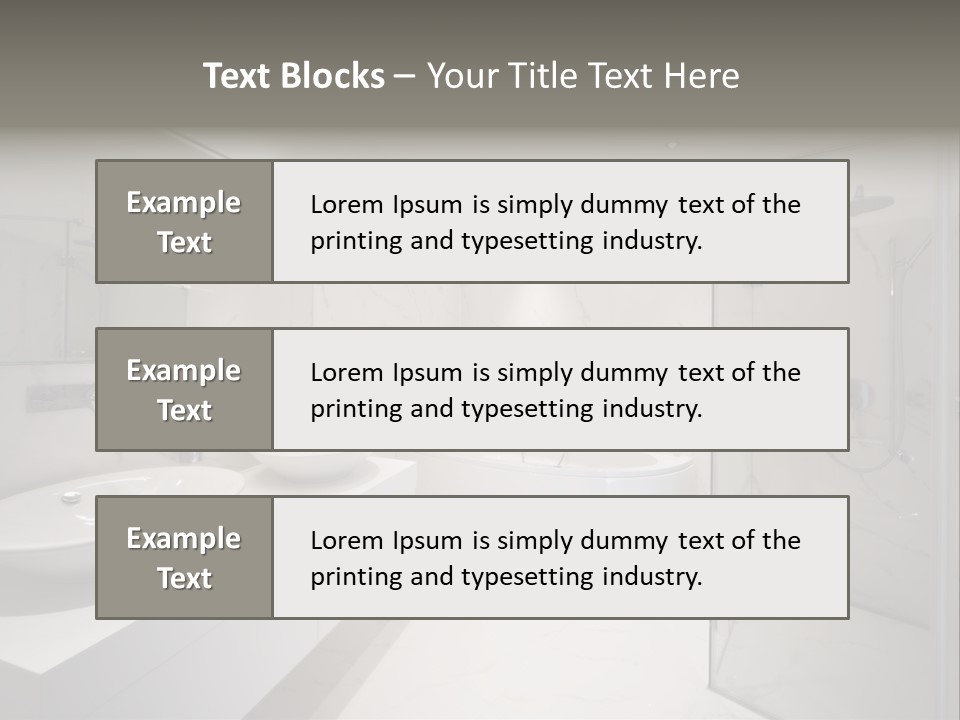 Room Flat Furniture PowerPoint Template