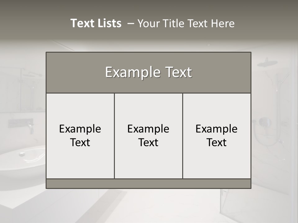 Room Flat Furniture PowerPoint Template