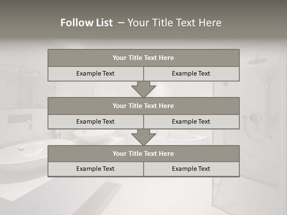 Room Flat Furniture PowerPoint Template
