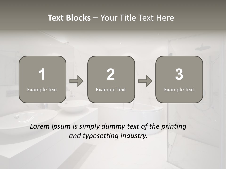 Room Flat Furniture PowerPoint Template