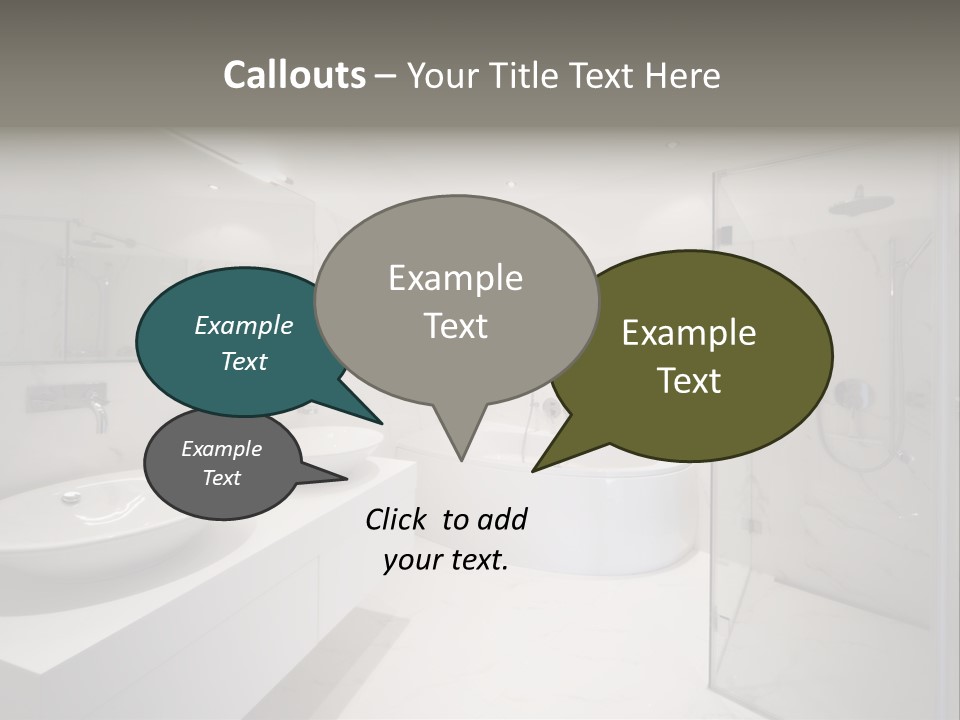 Room Flat Furniture PowerPoint Template