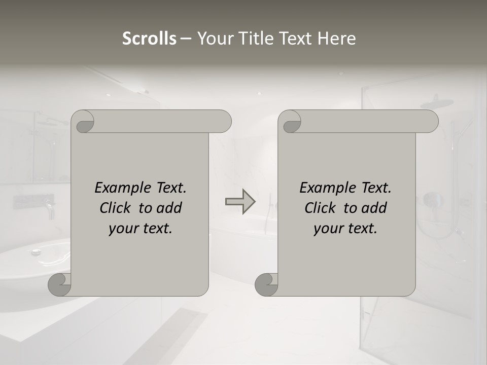 Room Flat Furniture PowerPoint Template