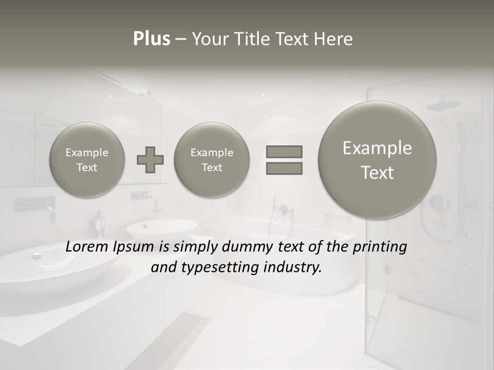 Room Flat Furniture PowerPoint Template