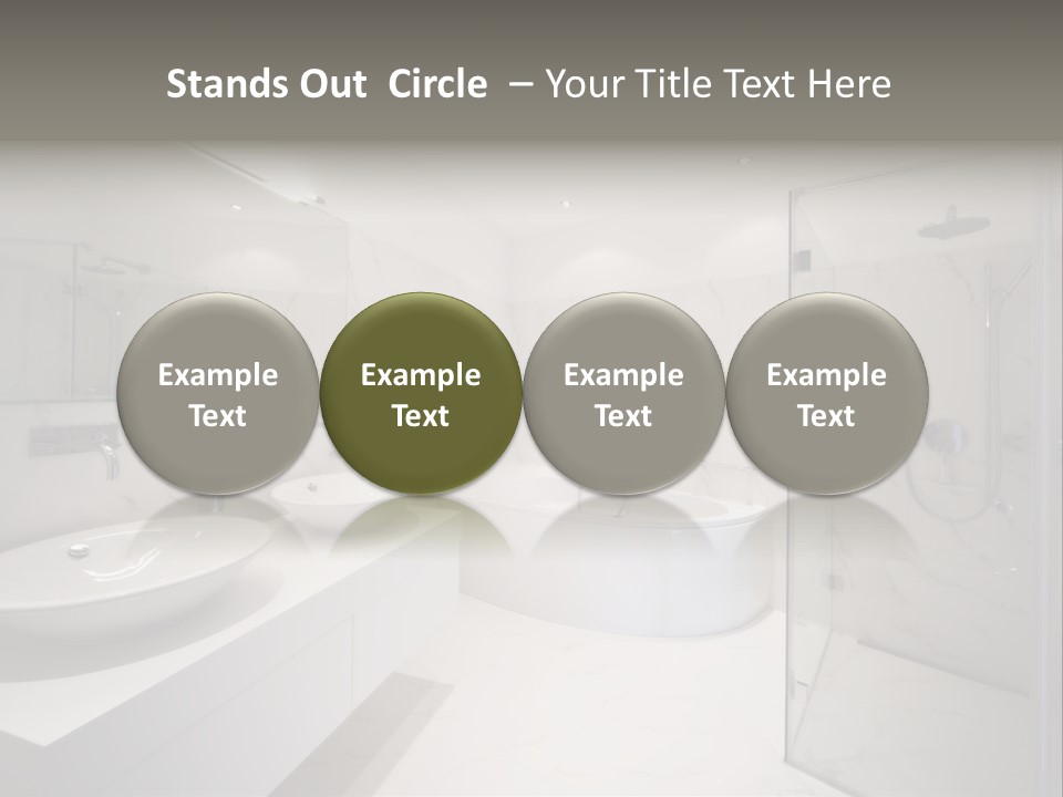 Room Flat Furniture PowerPoint Template