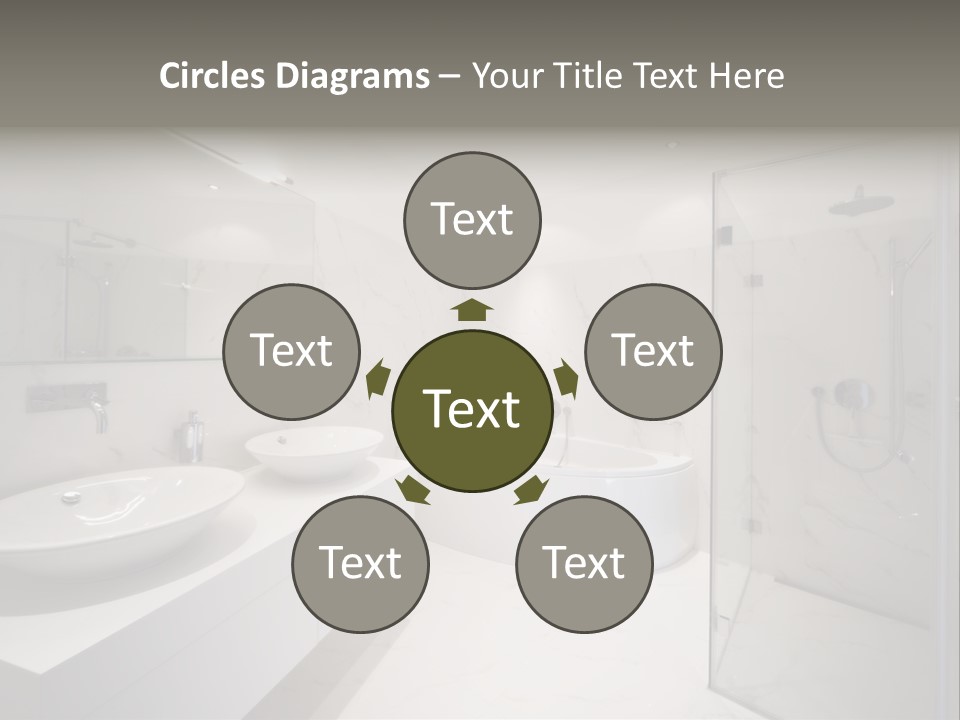 Room Flat Furniture PowerPoint Template