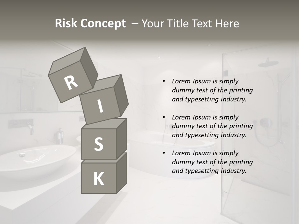 Room Flat Furniture PowerPoint Template